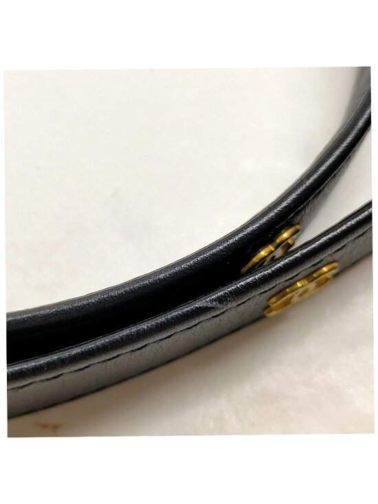 Authentic Chanel Chain Belt Black Leather Gold CC Logo Waist Belt Vintage Luxury main image 8
